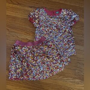 Garanimals Pink Sequin Top and Skirt- 2 pc matching set
